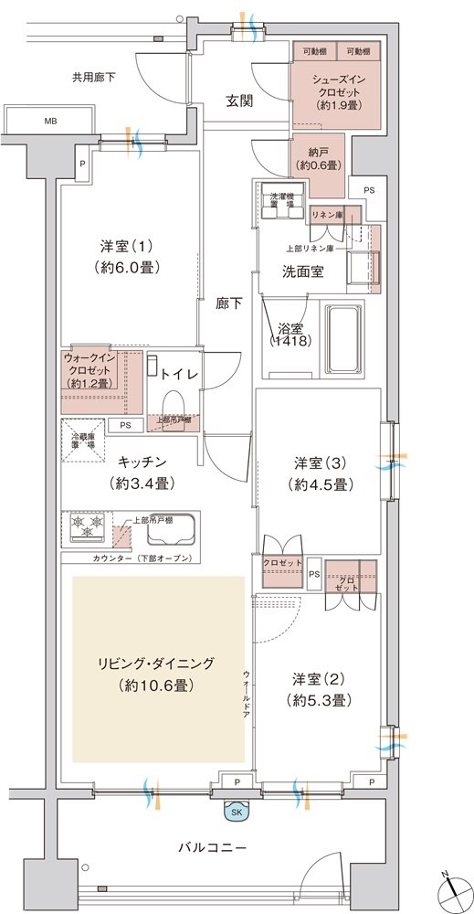グランシエロ吉祥寺 間取り Eg TYPE