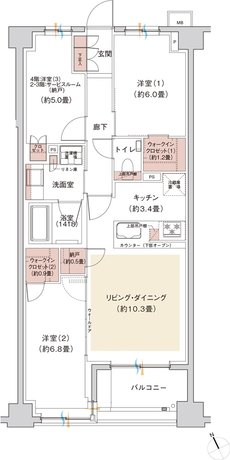 グランシエロ吉祥寺 間取り C2 TYPE（メニュープラン1）