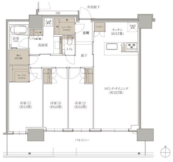 ブランズタワー西宮 間取り SD type