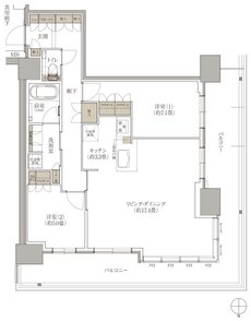 ブランズタワー西宮 間取り AtypeSELECT PLAN 1
