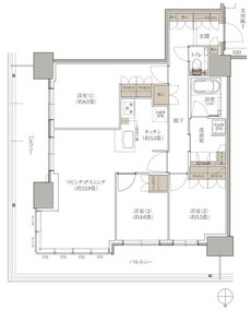 ブランズタワー西宮 間取り V type