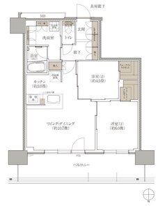 ブランズタワー西宮 間取り W type