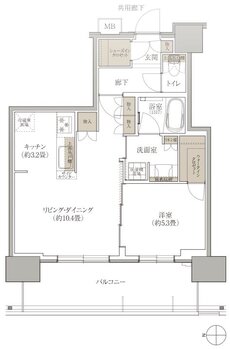ブランズタワー西宮 間取り B type SELECT PLAN