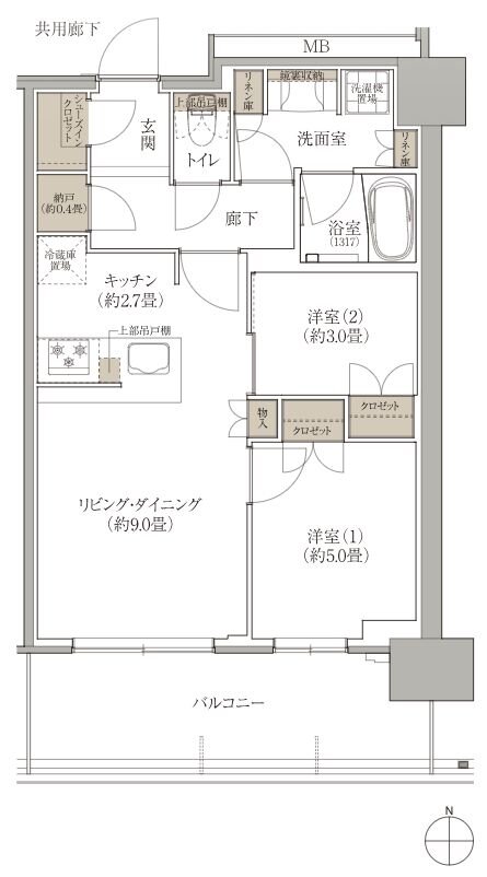 ブランズタワー西宮 間取り S type