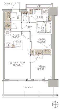 ブランズタワー西宮 間取り S type