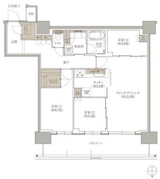 ブランズタワー西宮 間取り X type