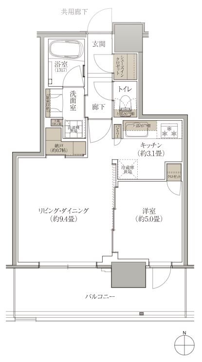 ブランズタワー西宮 間取り Gtype（SELECTPLAN）