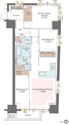 クリオ川崎セントラルマークス 間取り E1タイプ