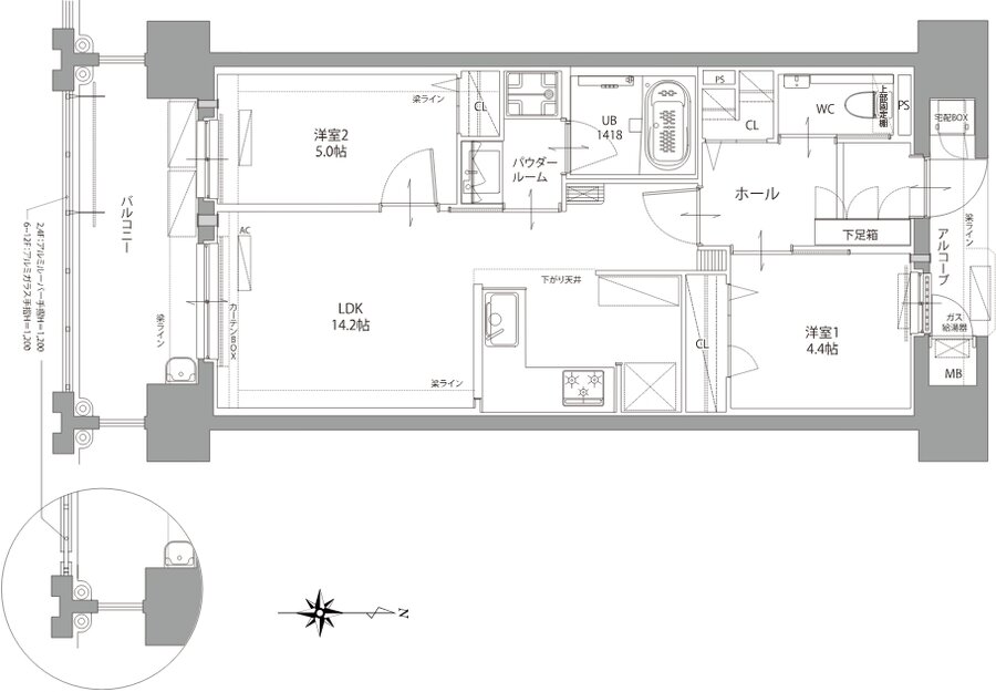 リヴィエール南小倉駅前パークシティ 間取り C TYPE