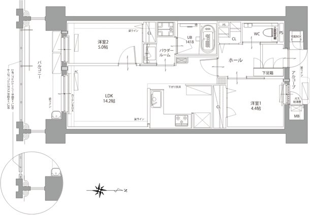 リヴィエール南小倉駅前パークシティ 間取り C TYPE