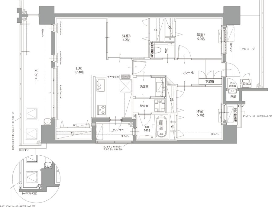 リヴィエール南小倉駅前パークシティ 間取り D TYPE