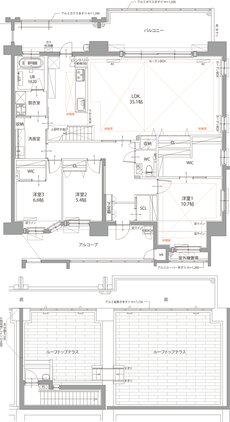 リヴィエール南小倉駅前パークシティ 間取り Er TYPE（14F 限定住戸）