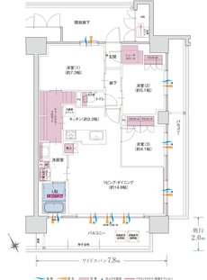 ポレスター福井駅東ブライティア 間取り Cタイプ