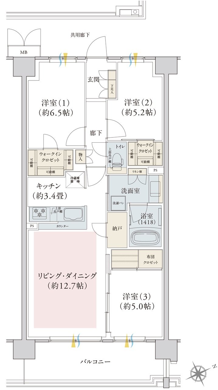 パークナード自治医大 祗園 間取り I type