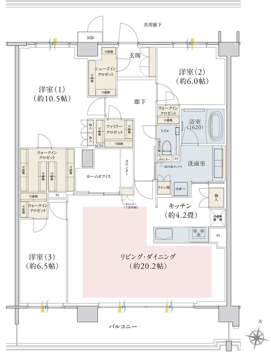 パークナード自治医大 祗園 間取り Q type
