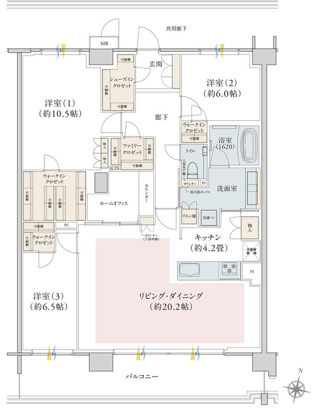 パークナード自治医大 祗園 間取り Q type
