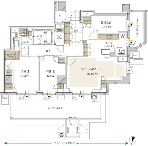 ブランズ西小山 間取り O type