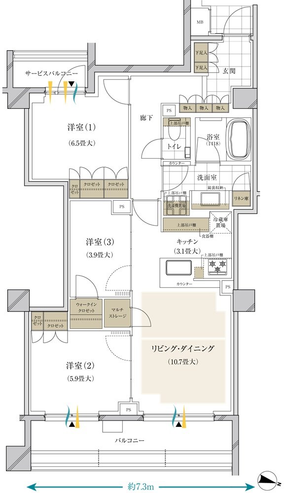 ブランズ西小山 間取り I type