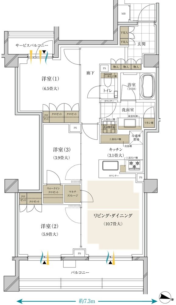 ブランズ西小山 間取り I type