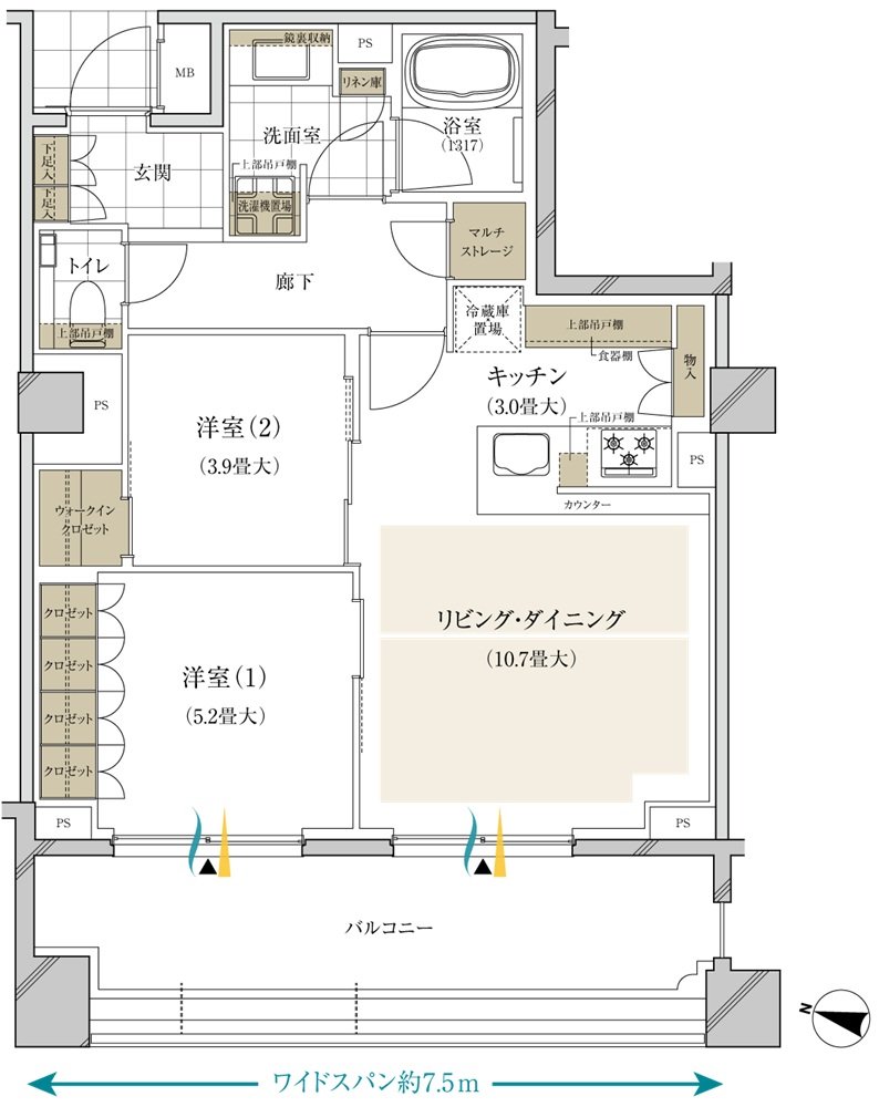 ブランズ西小山 間取り L type