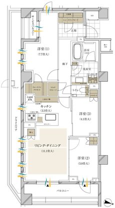 ブランズ西小山 間取り A type