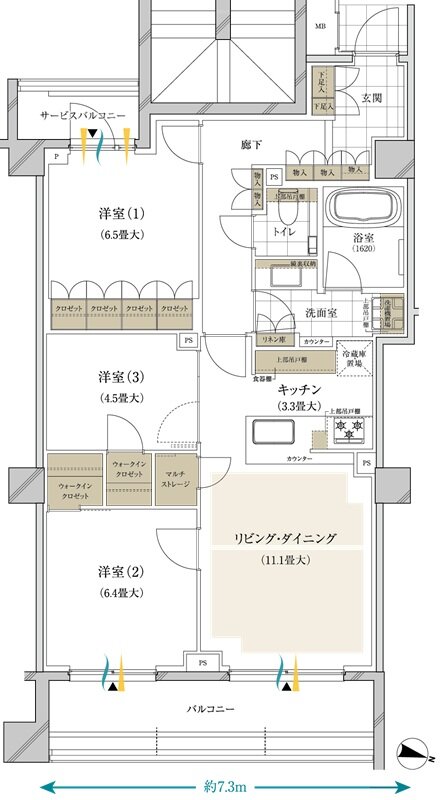 ブランズ西小山 間取り C type