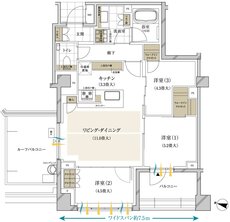 ブランズ西小山 間取り P type