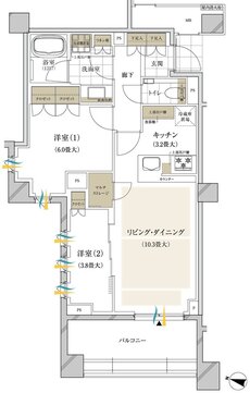 ブランズ西小山 間取り K type