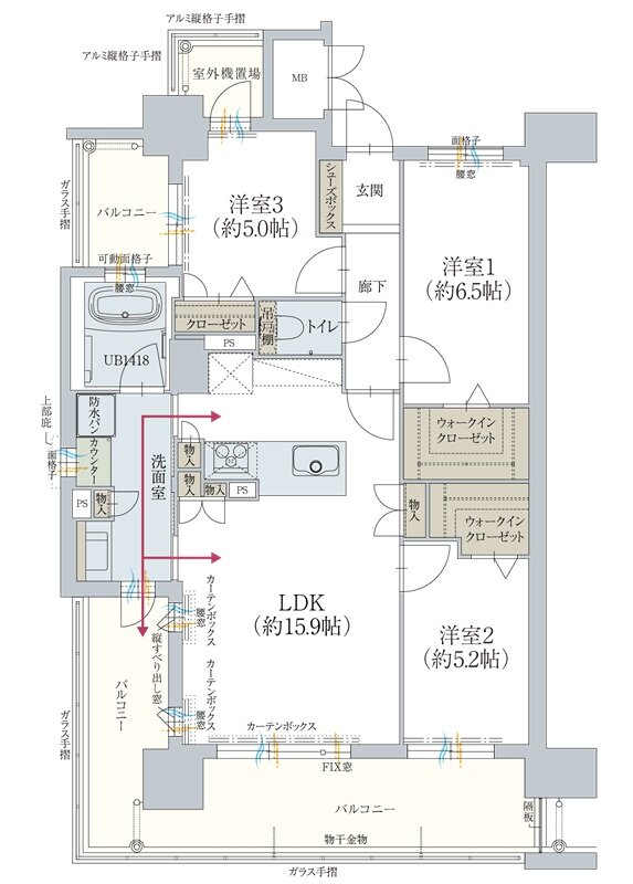 オーヴィジョン岩国麻里布 間取り A TYPE