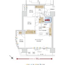 グラディス鷹匠タワー 間取り Aタイプ メニュープラン2