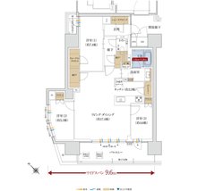 グラディス鷹匠タワー 間取り Aタイプ メニュープラン3