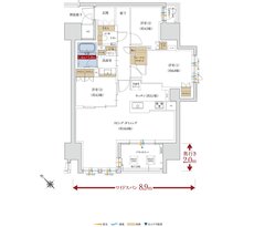 グラディス鷹匠タワー 間取り Dタイプ
