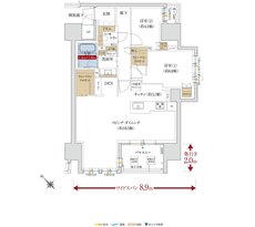 グラディス鷹匠タワー 間取り Dタイプ メニュープラン