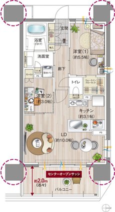 レーベン名古屋 MARK EAST 間取り A type