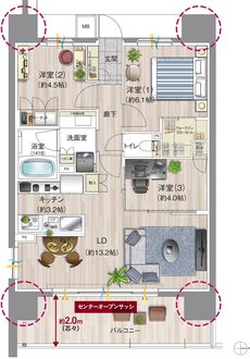 レーベン名古屋 MARK EAST 間取り B type