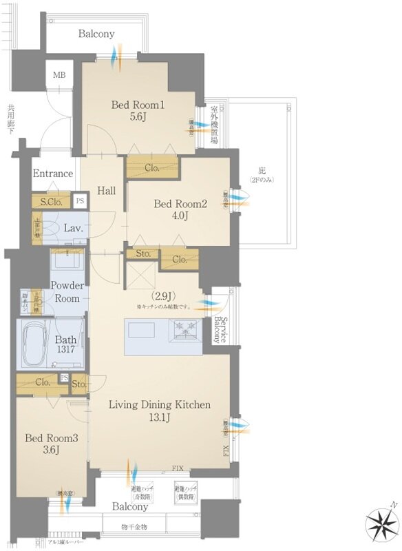 モントーレ六本松 ザ・マーク 間取り A TYPE