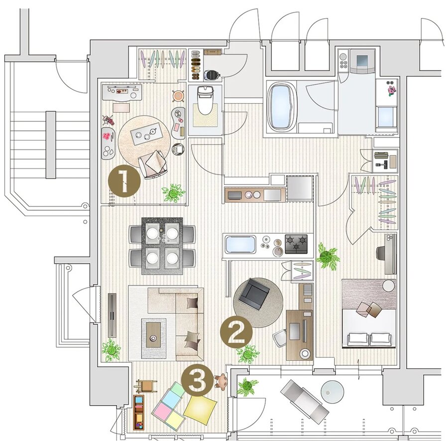 クレアホームズ三国ヶ丘駅前 間取り Aタイプ
