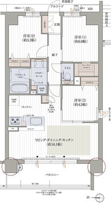 プレサンス ロジェ 向日町 間取り Eタイプ
