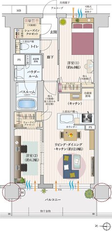 プレサンス ロジェ 向日町 間取り タイプ