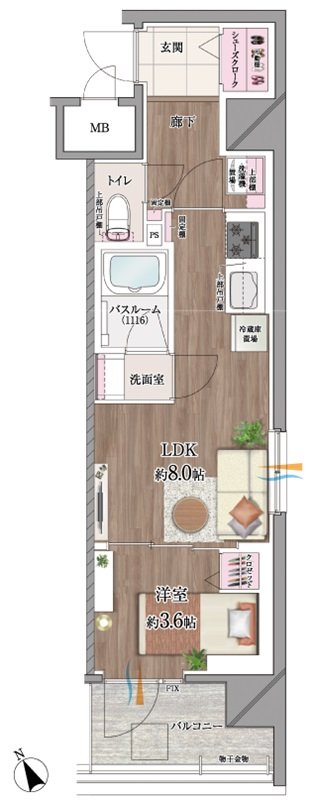 プレシャス川崎ブリシアコート 間取り Cタイプ