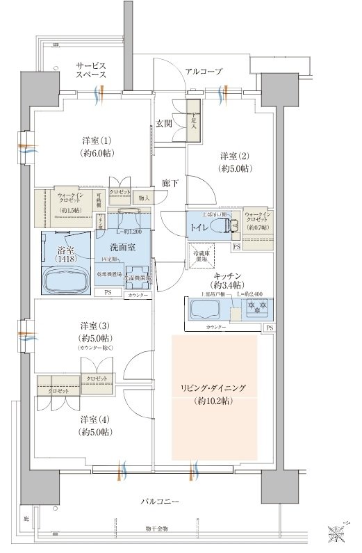 Umeda 7 Project 間取り SA type