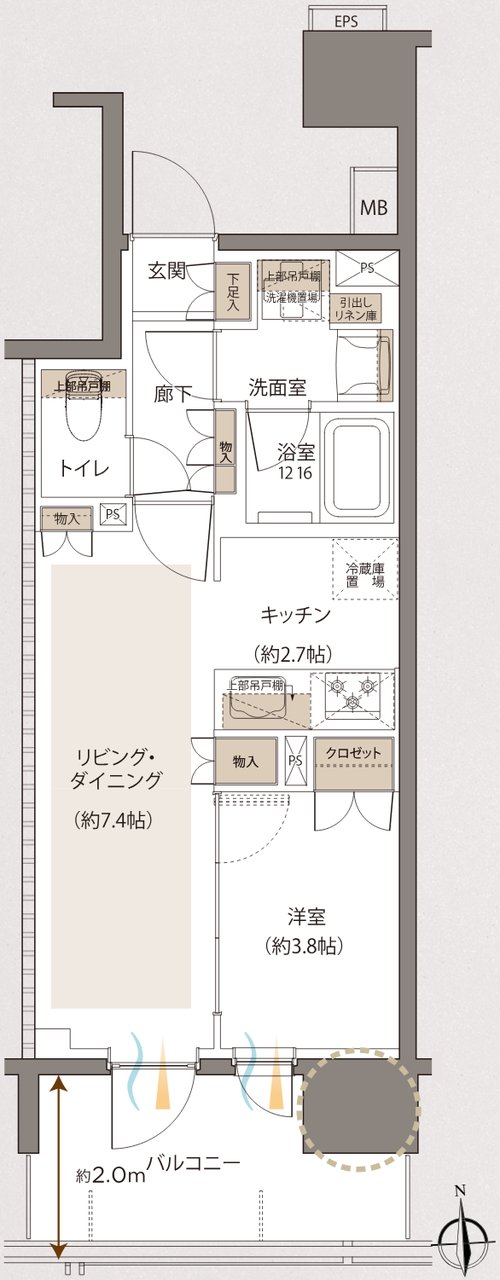 レーベン草加 CROWNEL 間取り C type