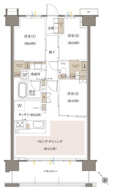 Brillia(ブリリア) 八王子 River Terrace 間取り C1 Type