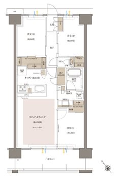 Brillia(ブリリア) 八王子 River Terrace 間取り B4 Type