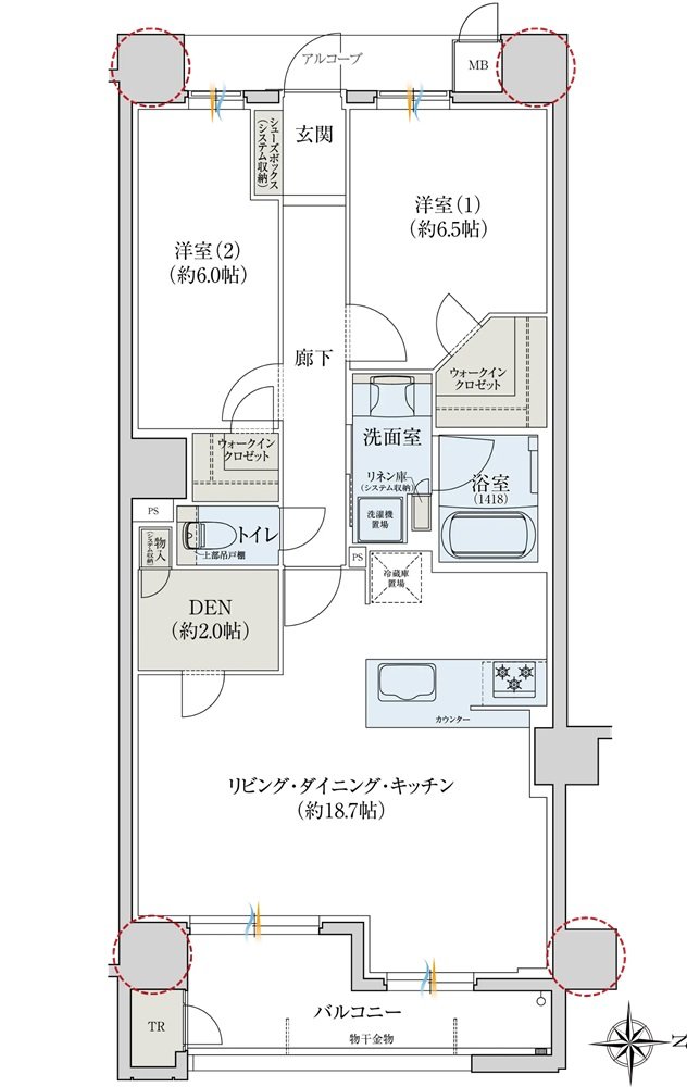 レ・ジェイド奈良三条通り 間取り I type menu2