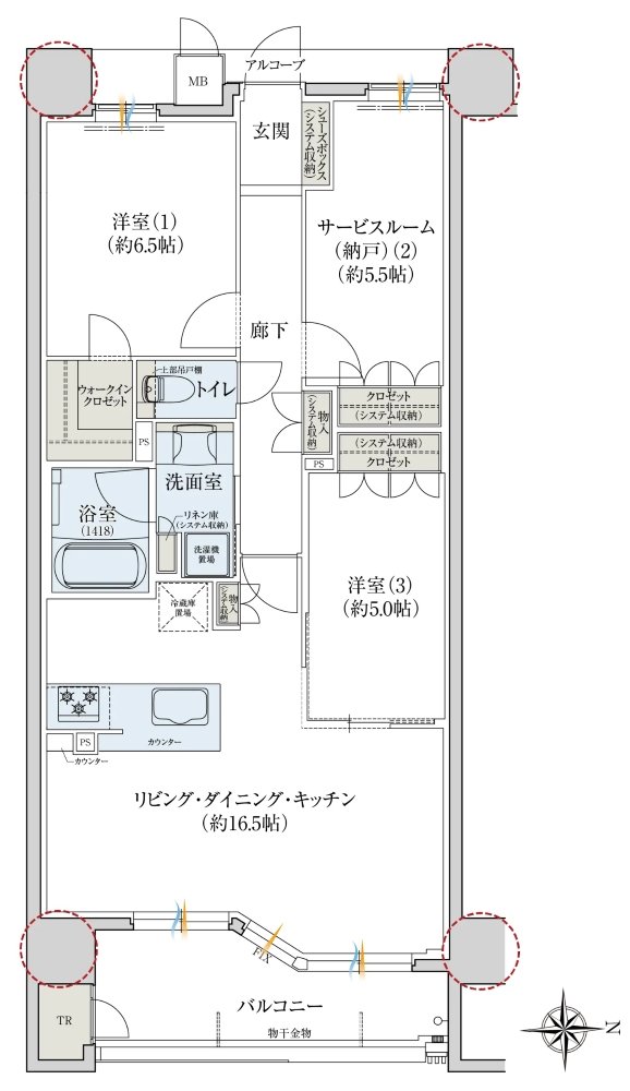レ・ジェイド奈良三条通り 間取り G2 type