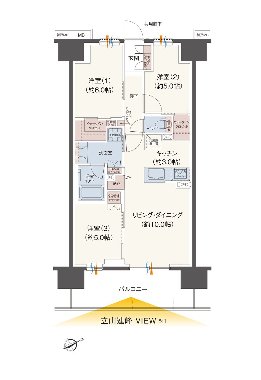 レーベン富山駅北VISIONISTA 間取り C type