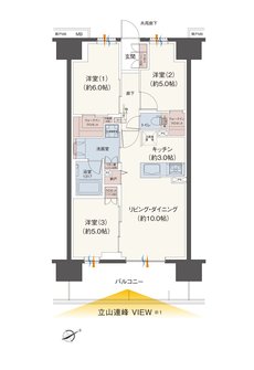 レーベン富山駅北VISIONISTA 間取り C type