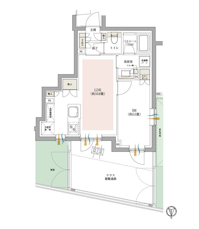 イノバス中野富士見町 間取り Btタイプ