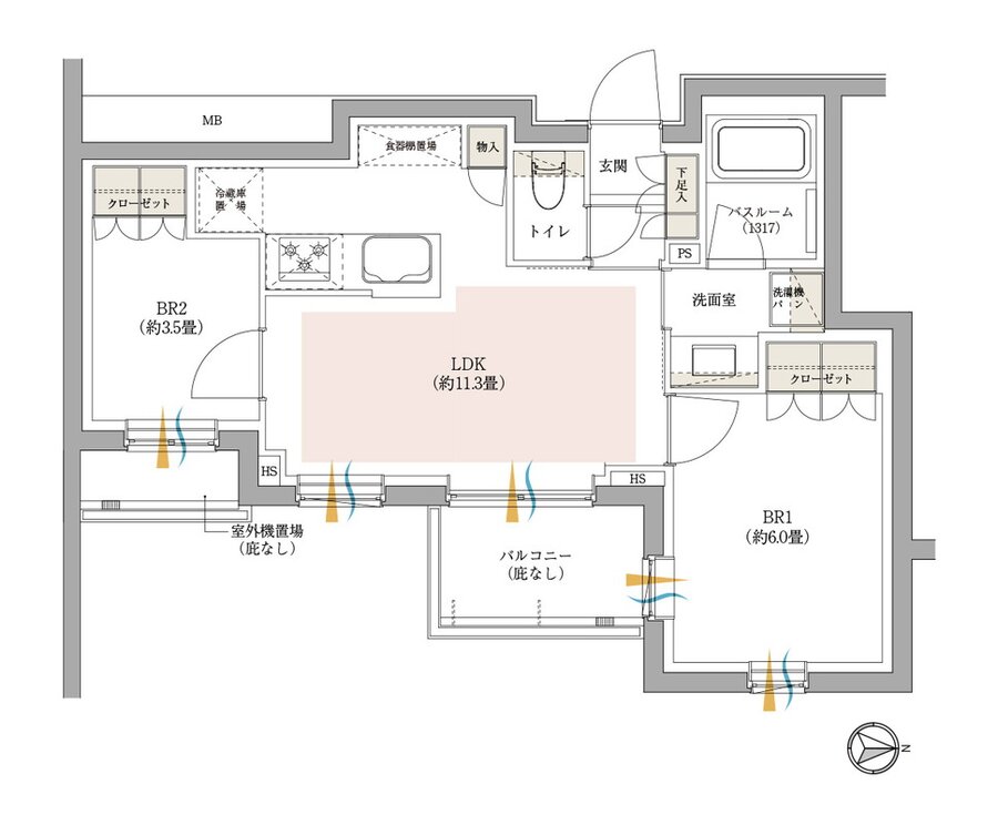 イノバス中野富士見町 間取り Dタイプ
